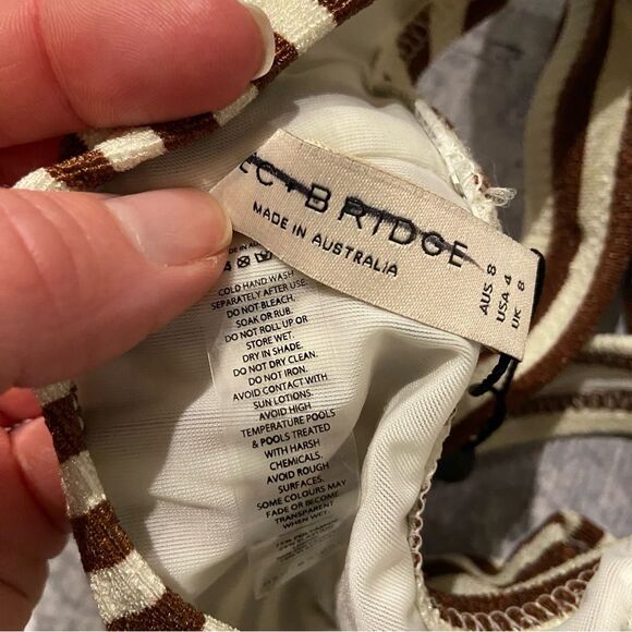 Bec + Bridge Barbara Striped Swim Top 4 NEW - Picture 5 of 6